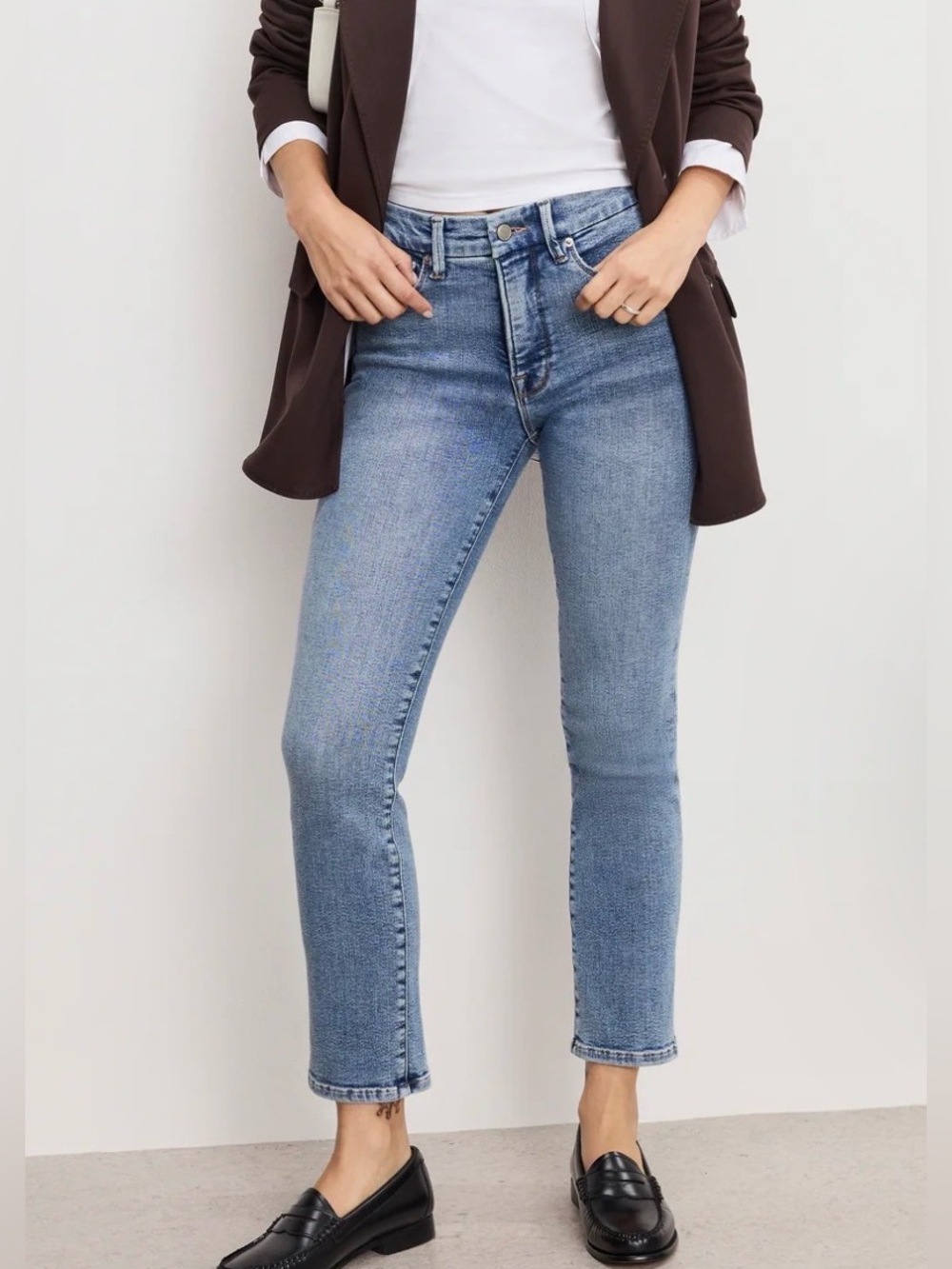 Good American Good Straight Leg Jeans